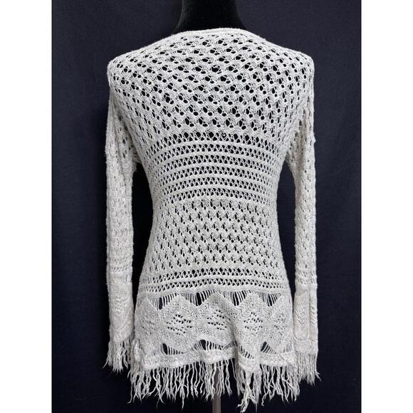 Rue21 Womens Crochet Boho Long Sleeve Top Festival Beachy Fairycore XS - Picture 7 of 9